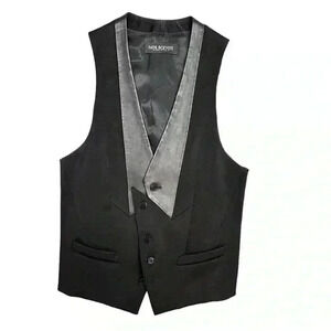 Neil Barrett Leather  Trim Vest